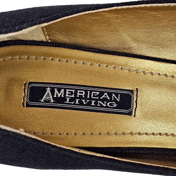 OpenToe Black Gold Sophisticated Elegant ModernChic Classy Pump 3" Heel Shoe 8.5 - Picture 4 of 15